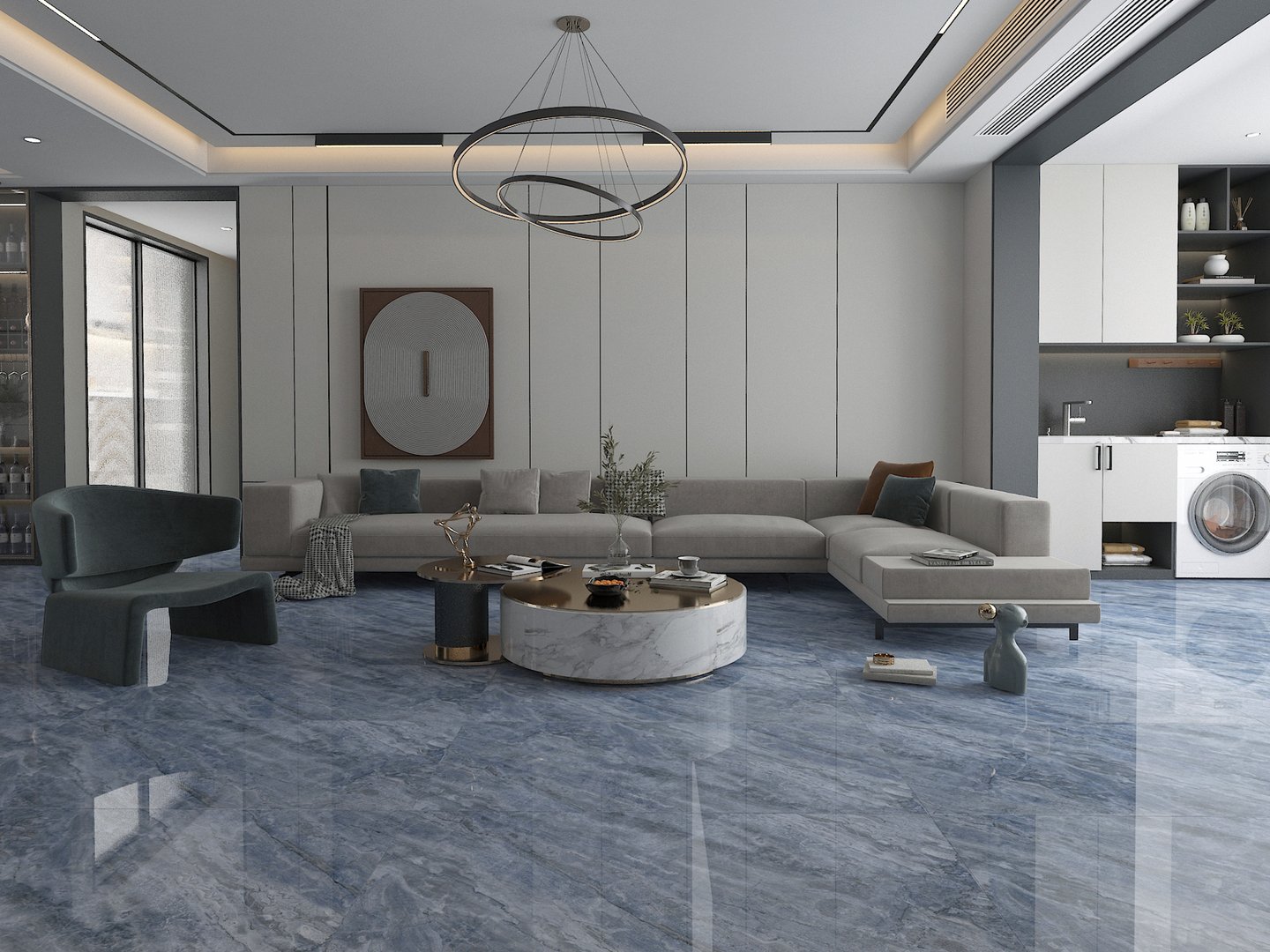 Gạch Hoàn Mỹ Vân đá Marble 60x120 31052 - Ảnh 4