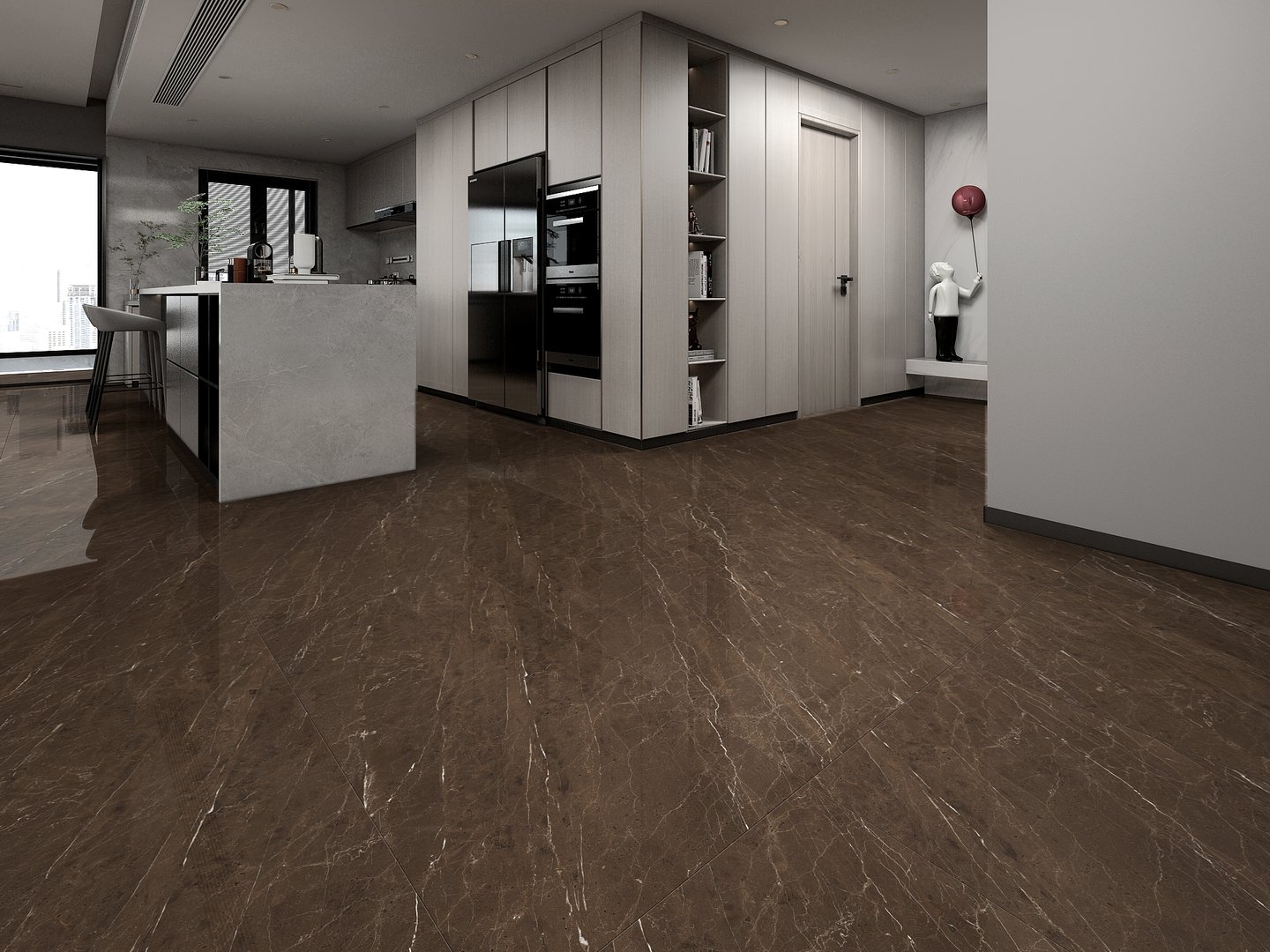 Gạch Hoàn Mỹ Vân đá Marble 60x120 31055 - Ảnh 4