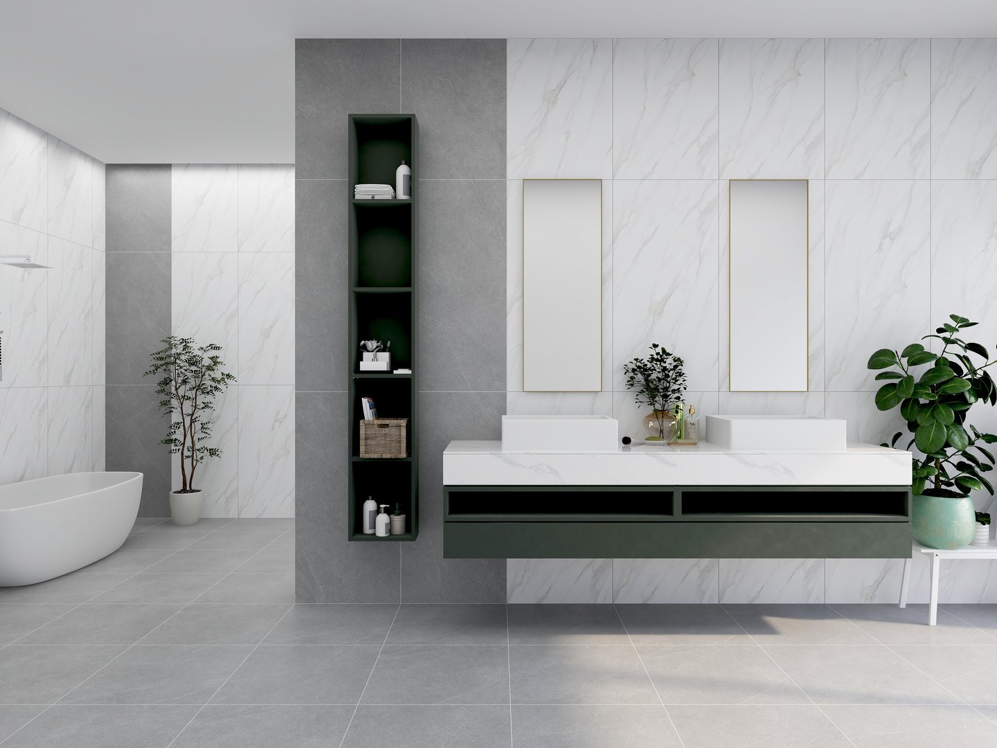 Gạch Hoàn Mỹ Vân calacatta 60x120 32002 - Ảnh 4