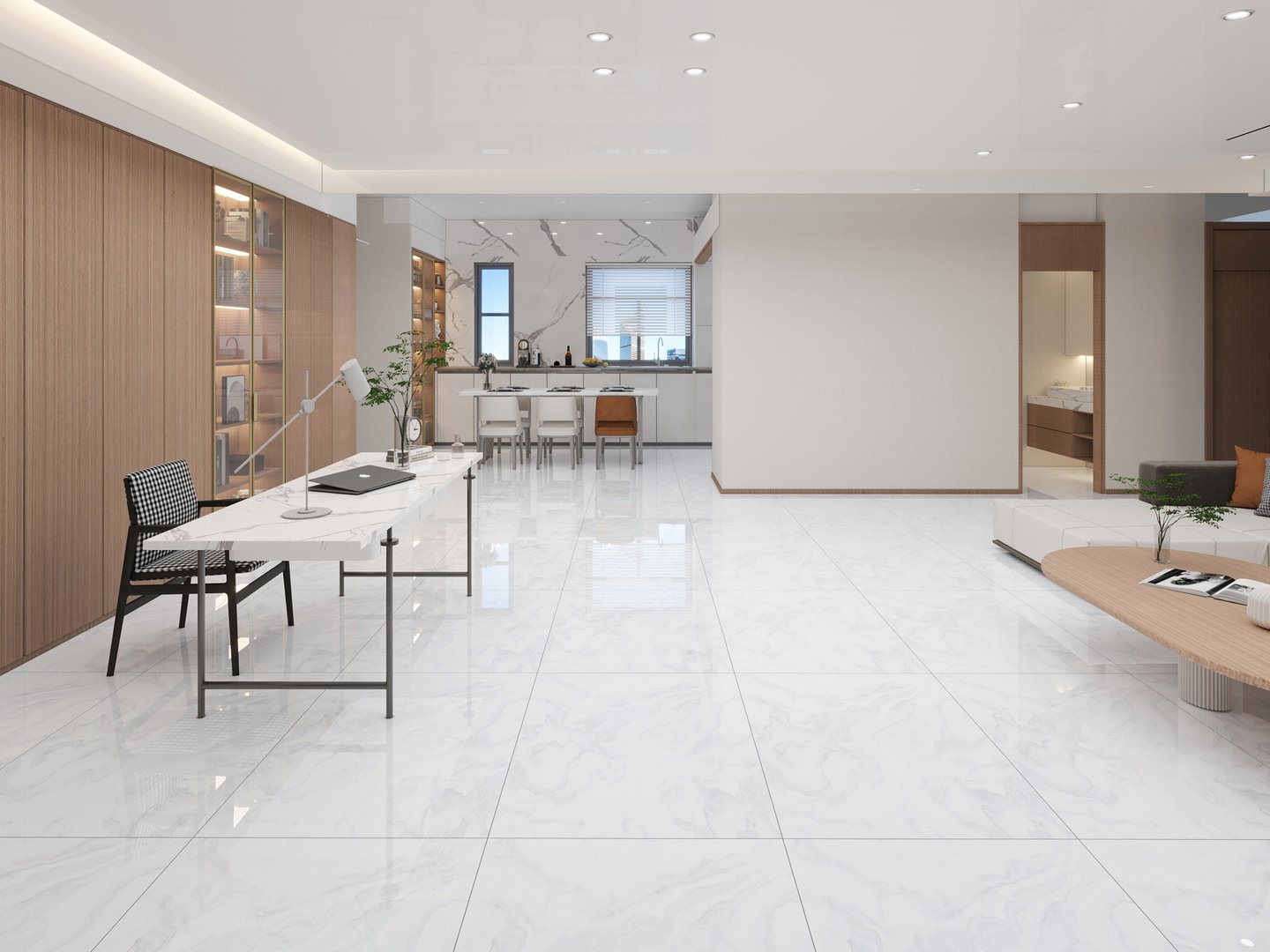 Gạch Hoàn Mỹ Vân mây 80x80 33048 - Ảnh 2