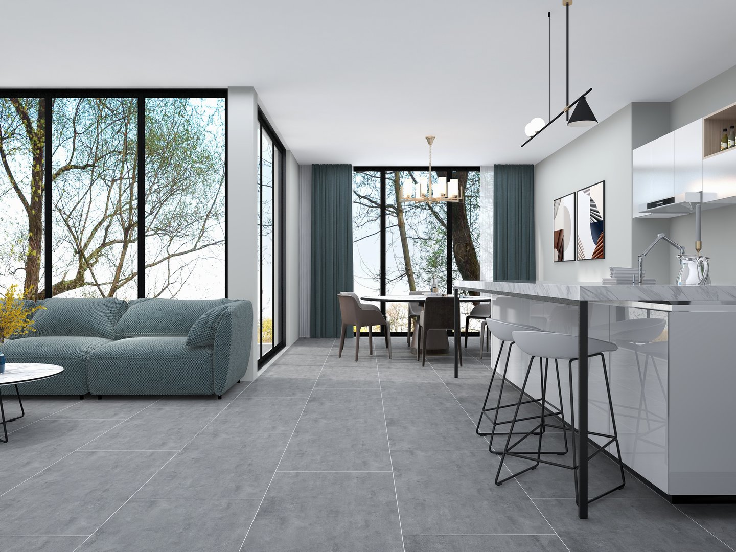 Gạch Hoàn Mỹ Vân Xi măng 60x120 39108 - Ảnh 4