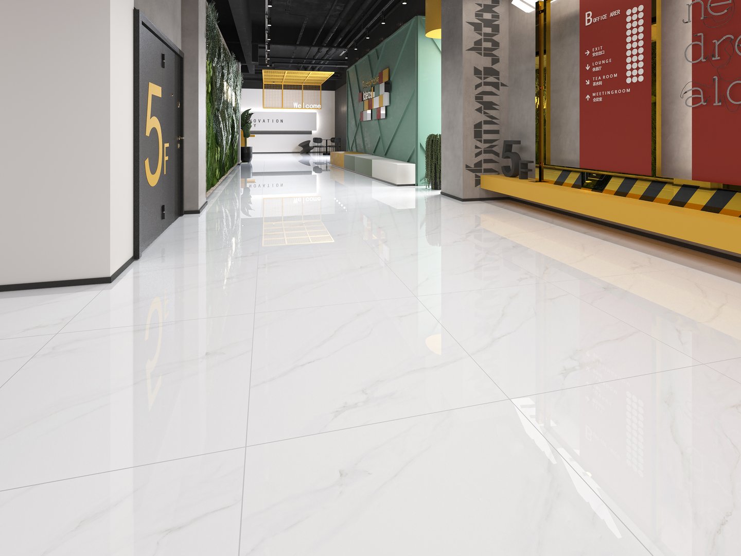 Gạch Hoàn Mỹ Vân calacatta 100x100 55101 - Ảnh 5