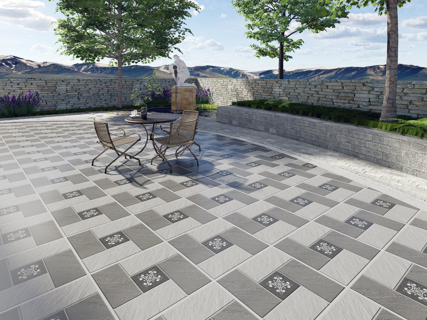 Gạch Hoàn Mỹ Vân Xi măng 50x50 57013 - Ảnh 2