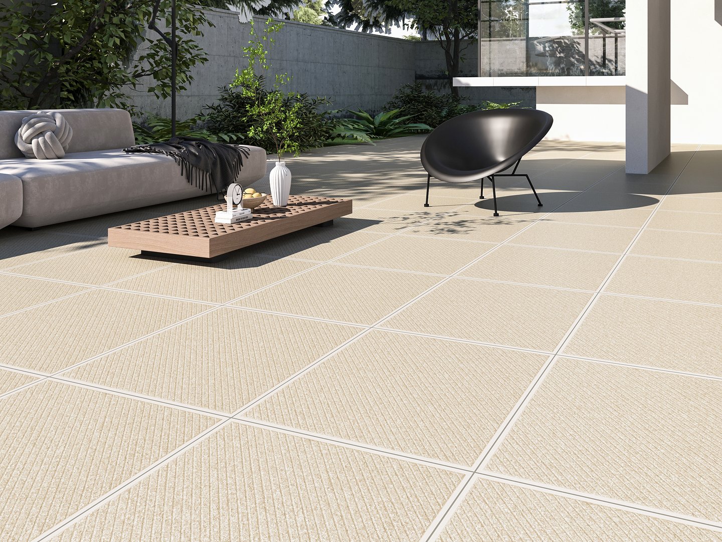 Gạch Hoàn Mỹ Vân đá kẻ sọc 40x40 60000 - Ảnh 2