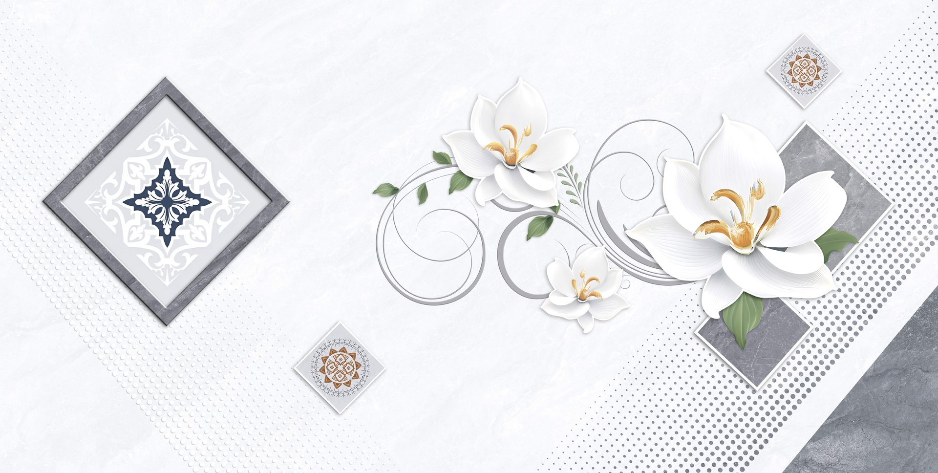 Gạch Hoàn Mỹ Vân đá Marble 30x60 68208