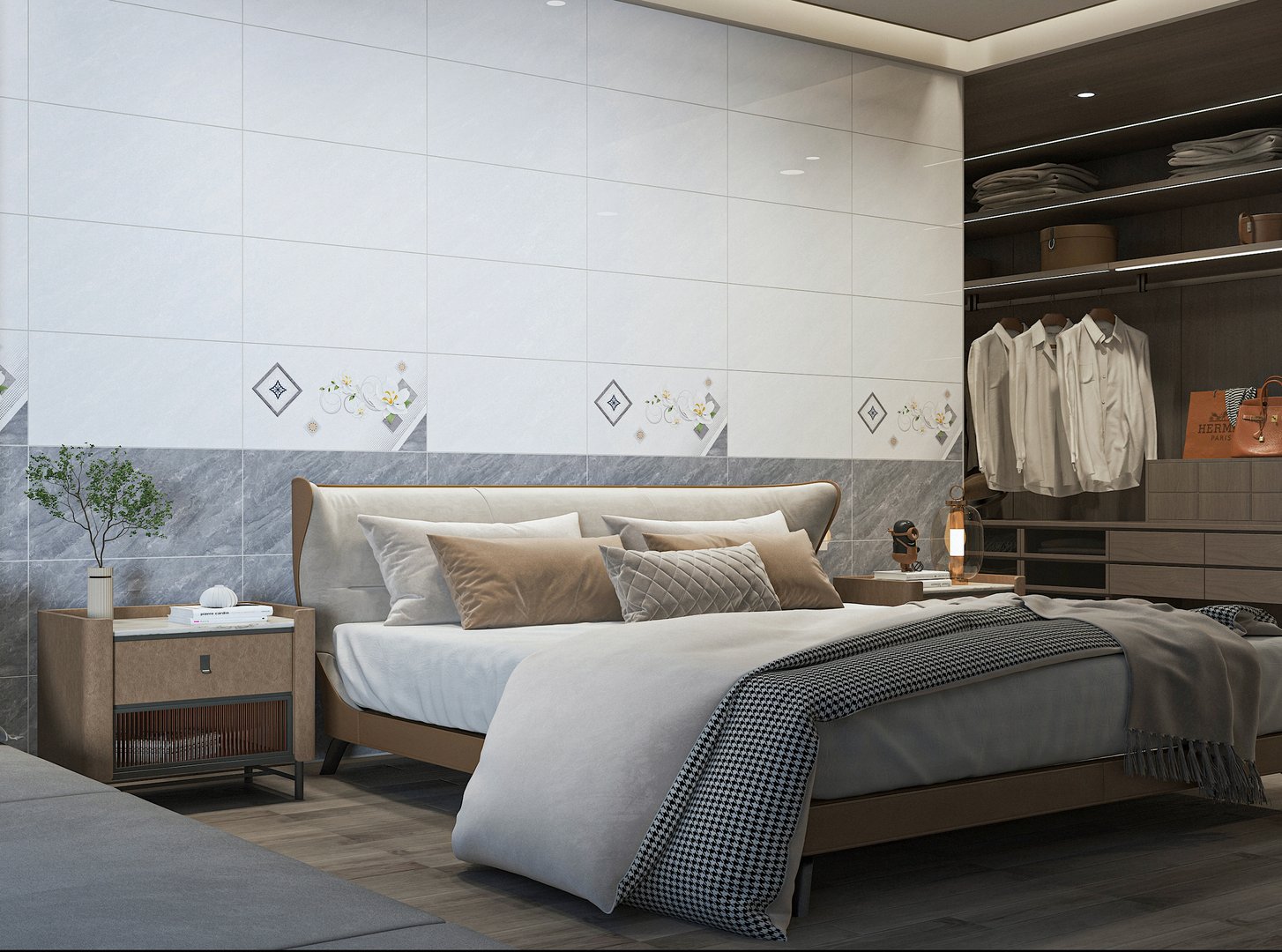 Gạch Hoàn Mỹ Vân đá Marble 30x60 68208 - Ảnh 2