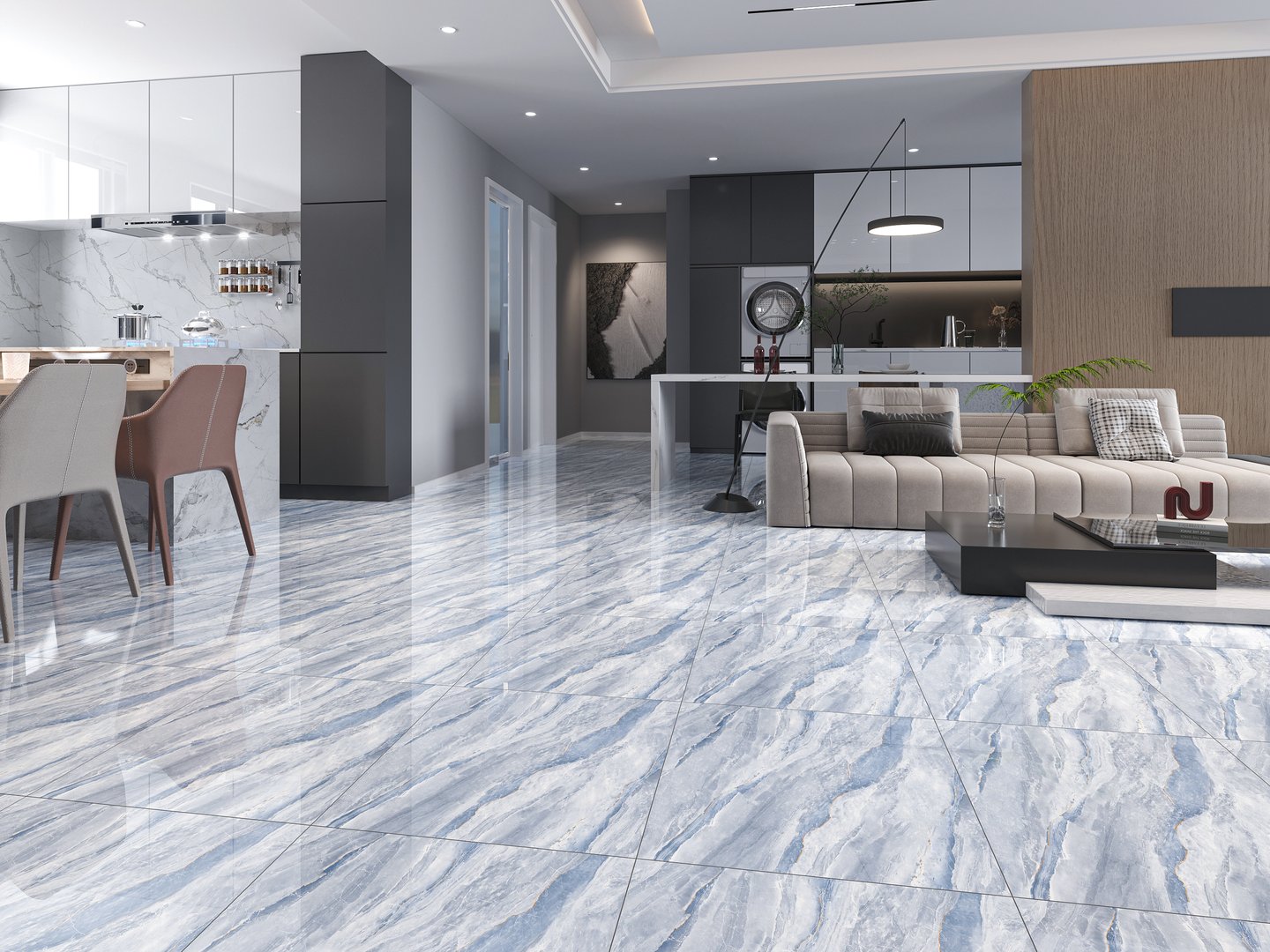 Gạch Hoàn Mỹ Vân đá Marble 60x60 73007 - Ảnh 2