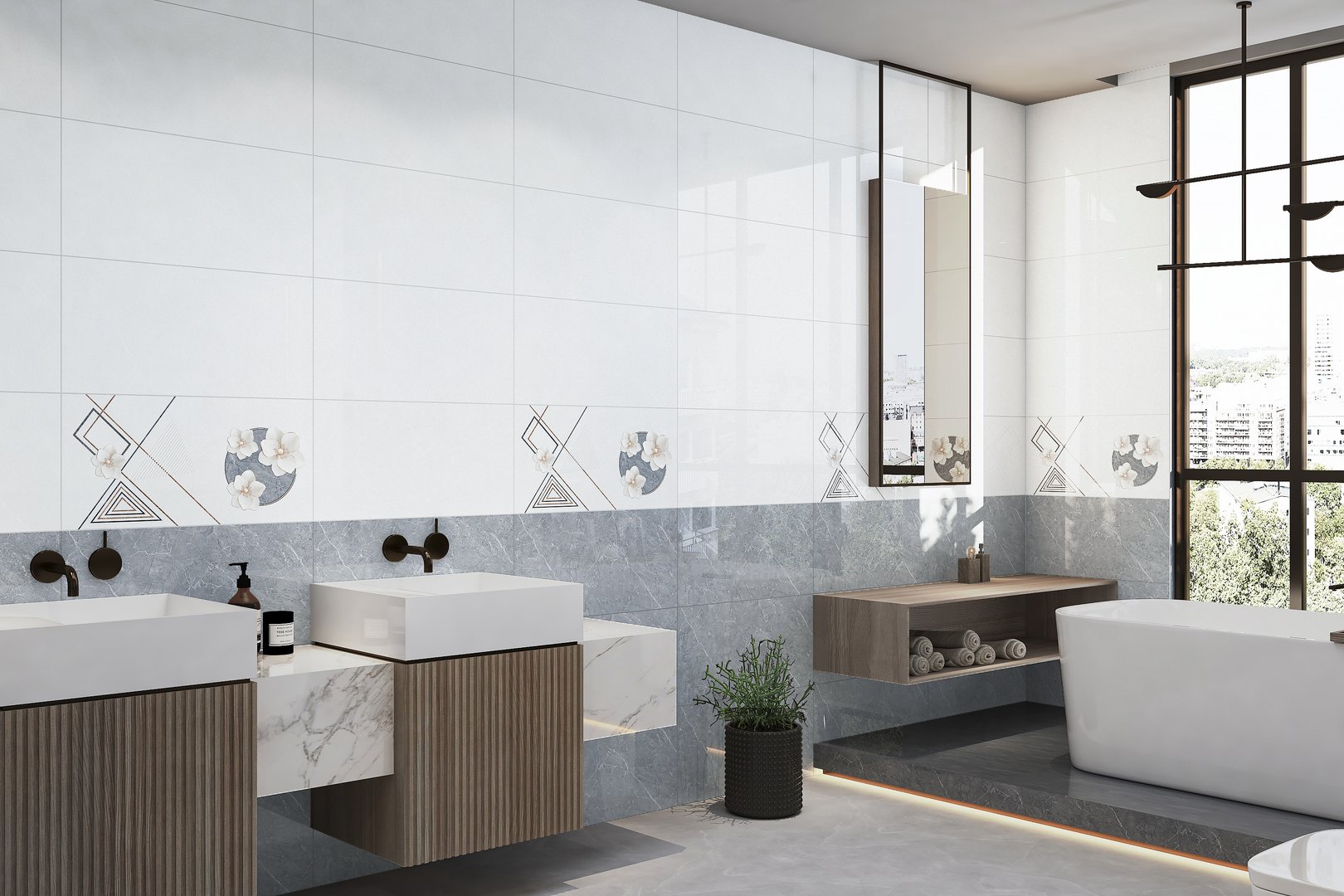 Gạch Hoàn Mỹ Vân đá Marble 30x60 82003 - Ảnh 2