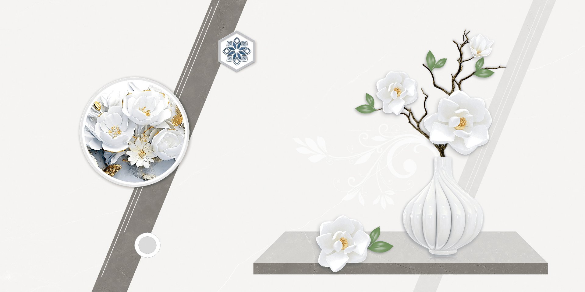 Gạch Hoàn Mỹ Vân đá Marble 30x60 82008