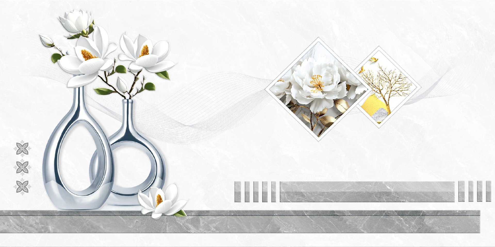 Gạch Hoàn Mỹ Vân đá Marble 30x60 89002