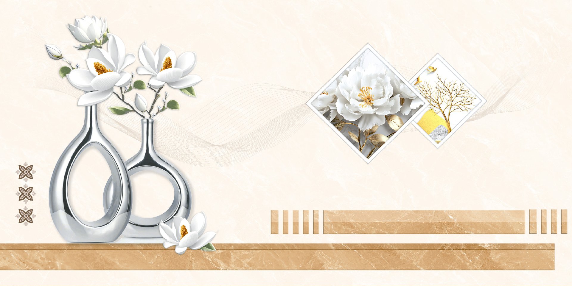 Gạch Hoàn Mỹ Vân đá Marble 30x60 89008