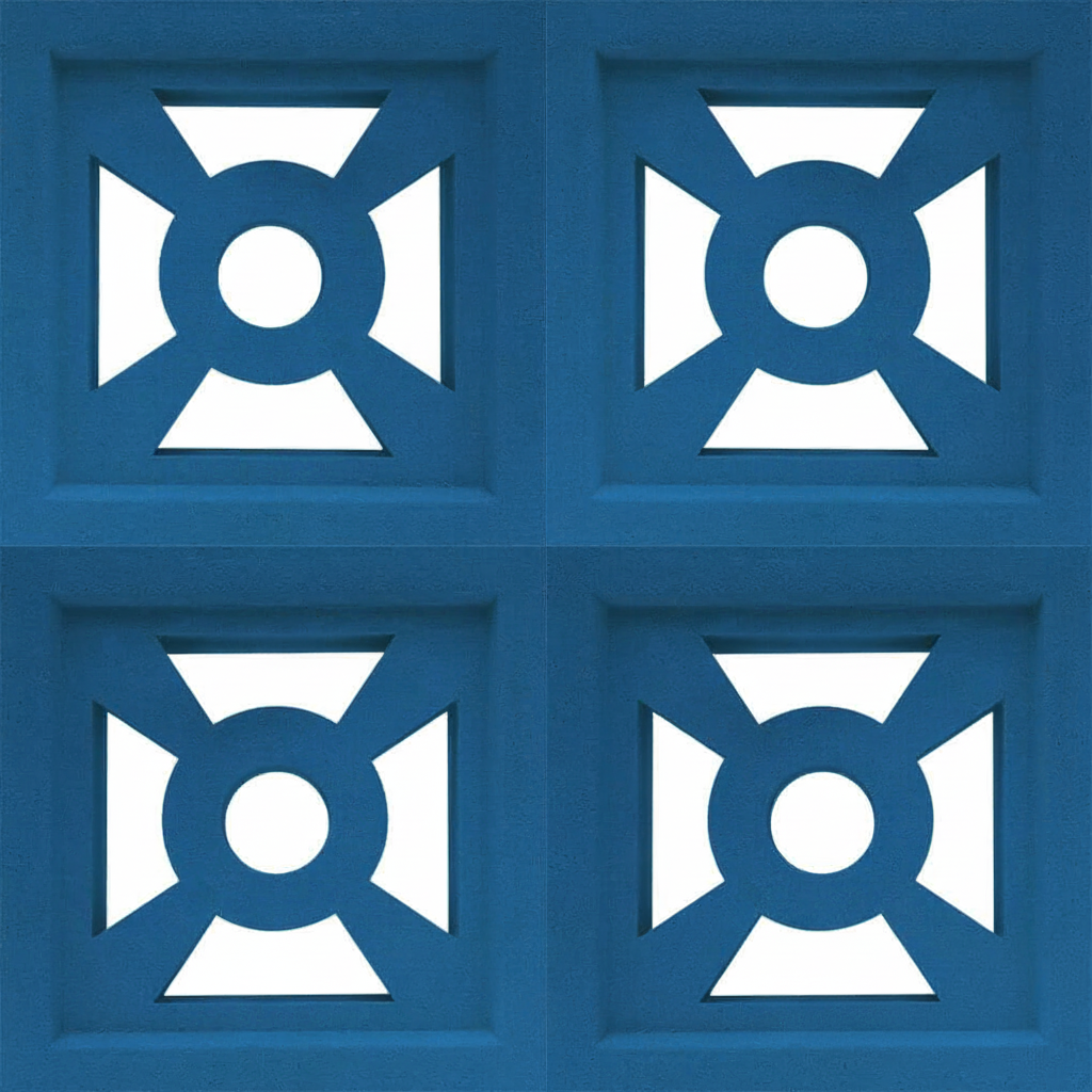 Gạch bông gió bông gió màu 19x19 B-VCB-004 - Ảnh 2