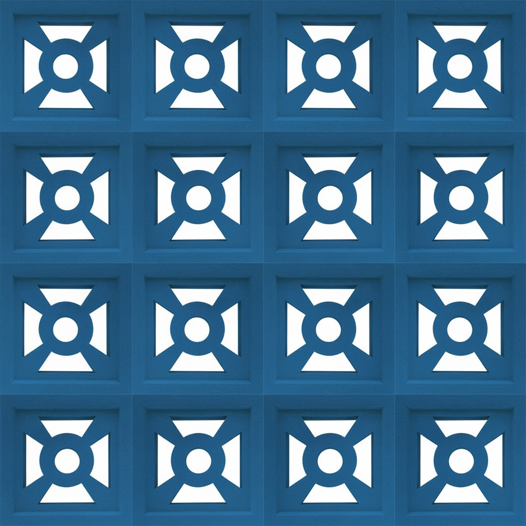 Gạch bông gió bông gió màu 19x19 B-VCB-004 - Ảnh 4