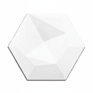 Gạch 3D ốp tường lục giác None E24-ECO-W