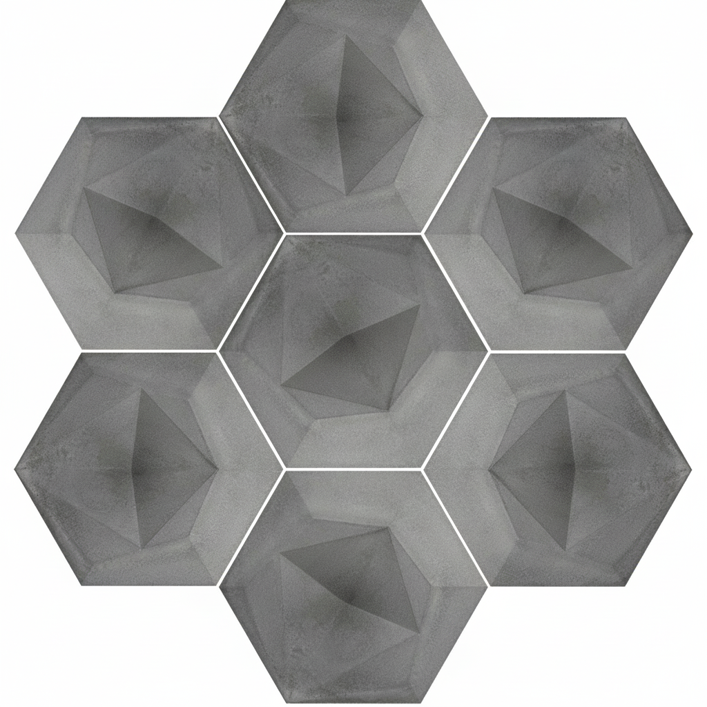 Gạch 3D ốp tường lục giác None E25-ECO-G - Ảnh 2