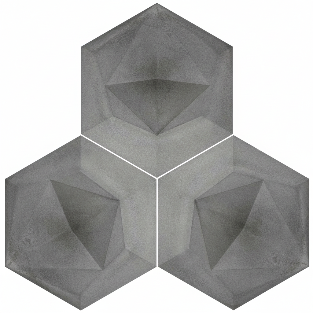 Gạch 3D ốp tường lục giác None E25-ECO-G - Ảnh 3