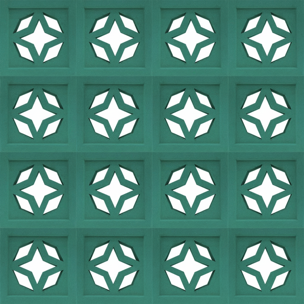 Gạch bông gió bông gió màu 19x19 G-VCB-007 - Ảnh 2