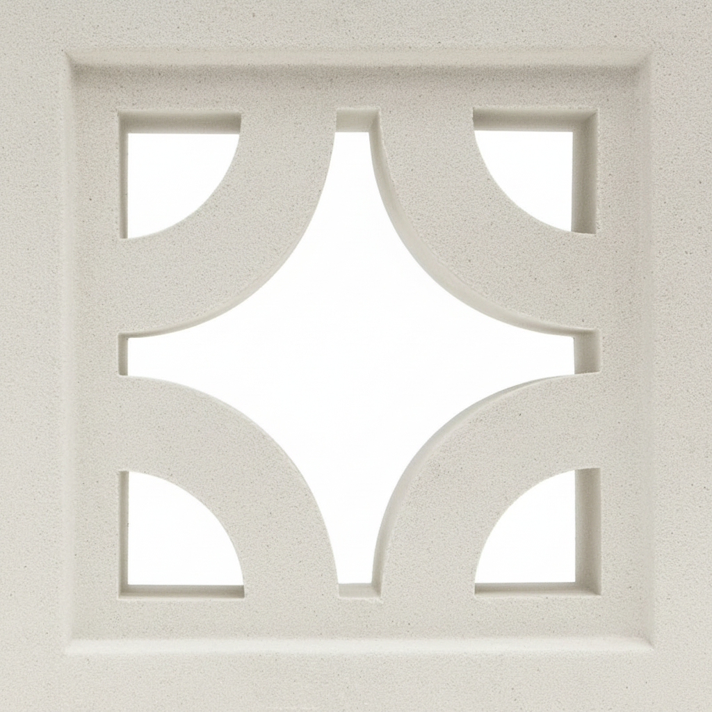 Gạch bông gió bông gió trắng 19x19 VCB-005-1000