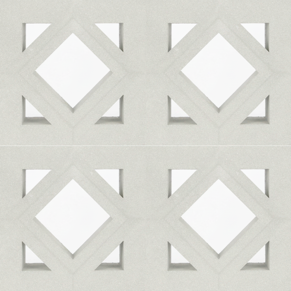 Gạch bông gió bông gió trắng 19x19 VCB-024-1000