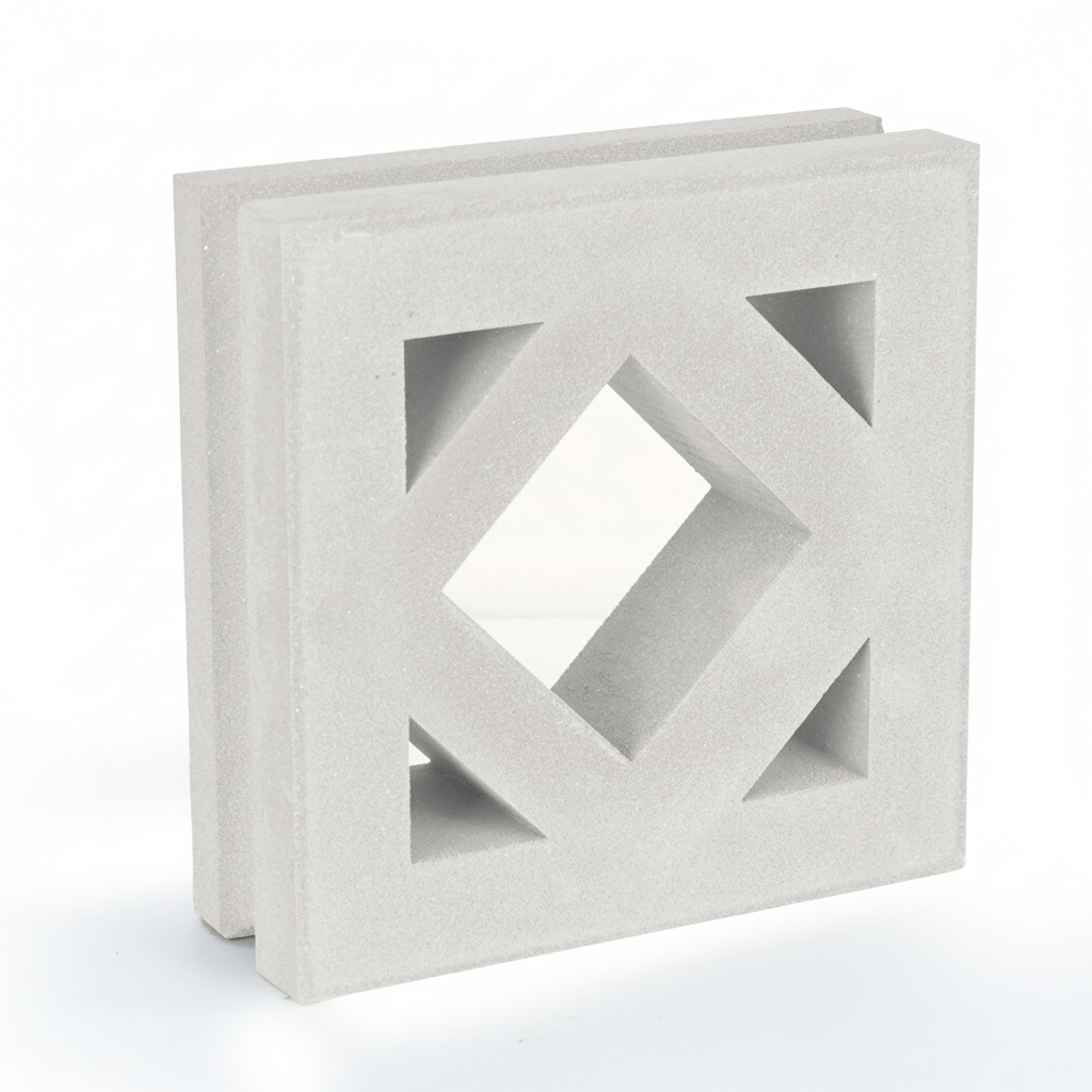 Gạch bông gió bông gió trắng 19x19 VCB-024-1000 - Ảnh 3