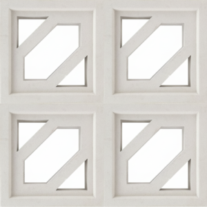 Gạch bông gió bông gió trắng 19x19 VCB-036-1000