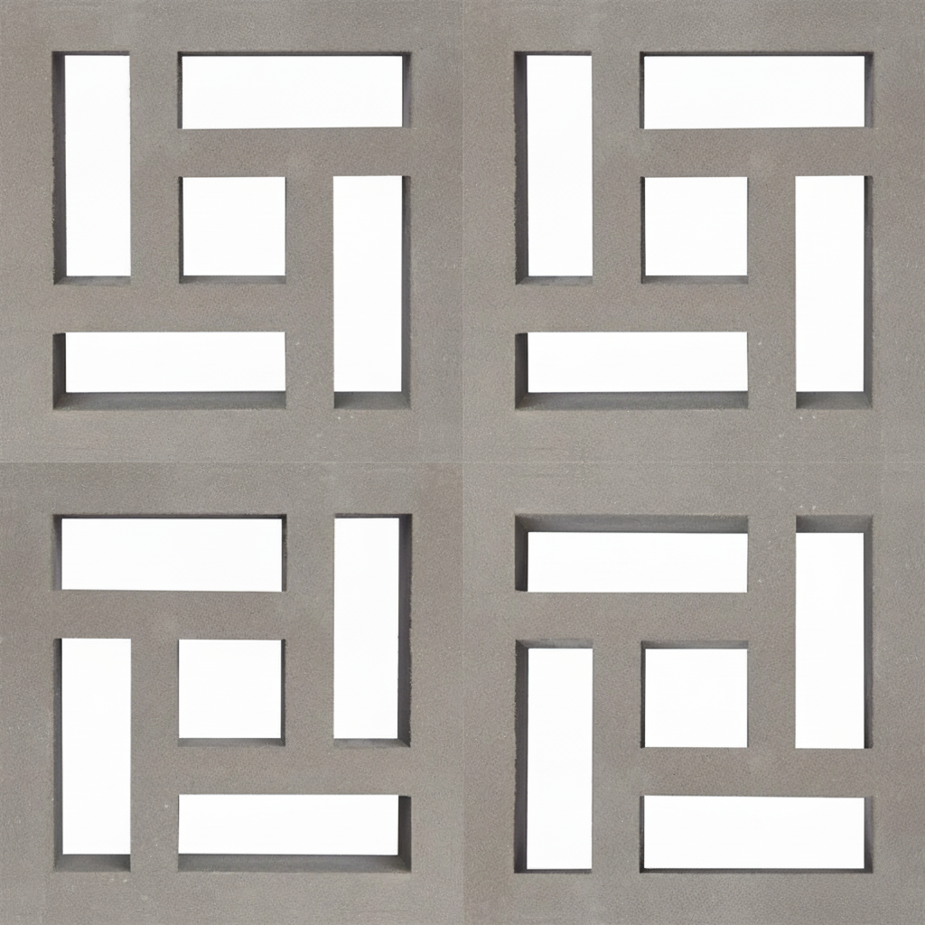 Gạch bông gió bông gió xi măng 29x29 VCB30-004 - Ảnh 2