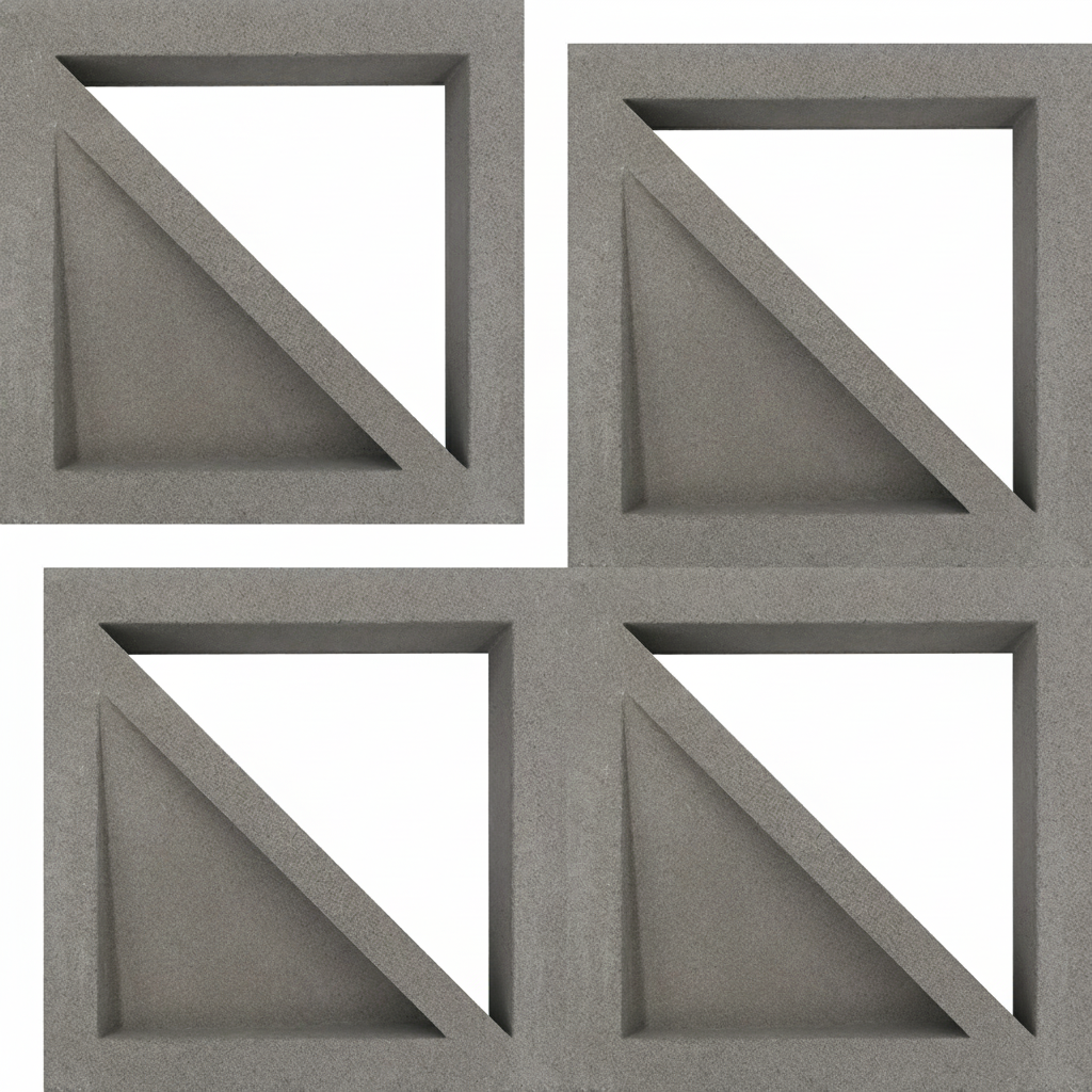 Gạch bông gió bông gió xi măng 29x29 VCB30-006 - Ảnh 5