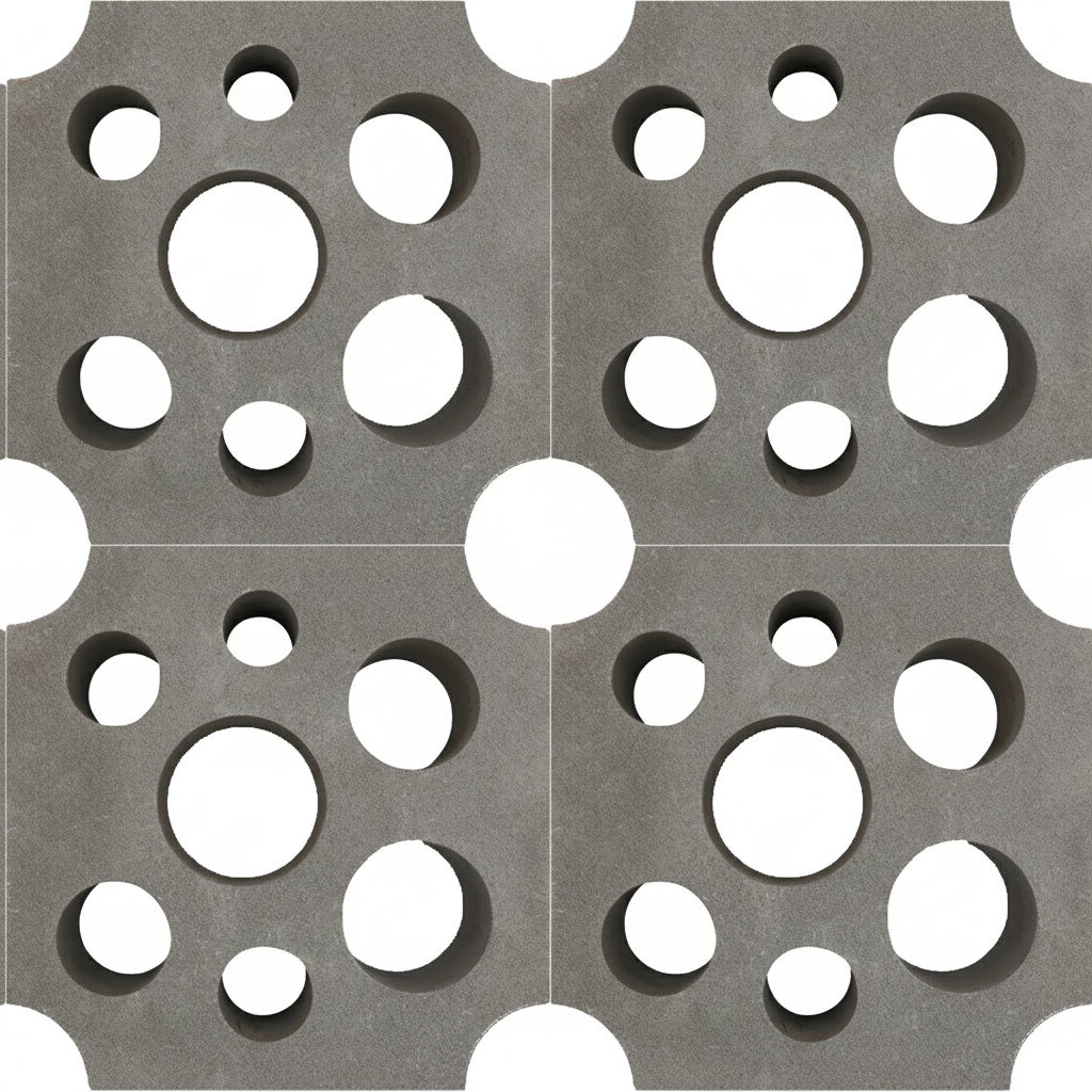 Gạch bông gió bông gió xi măng 29x29 VCB30-008 - Ảnh 4