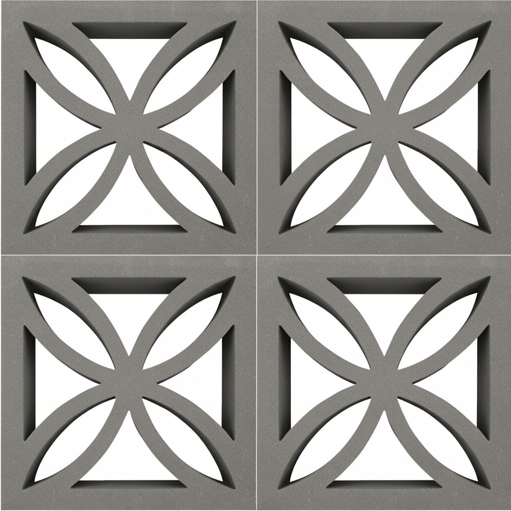 Gạch bông gió bông gió xi măng 29x29 VCB30-011 - Ảnh 3