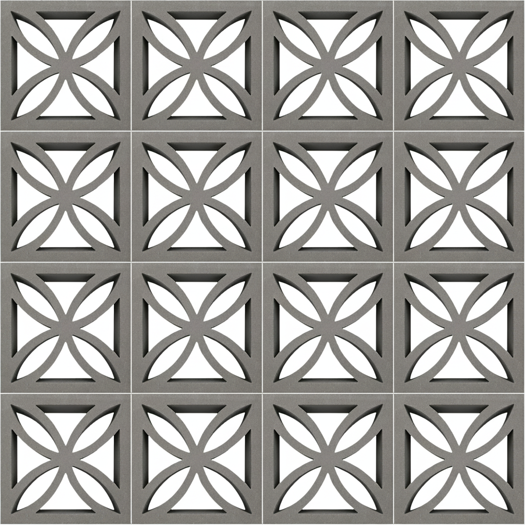 Gạch bông gió bông gió xi măng 29x29 VCB30-011 - Ảnh 4