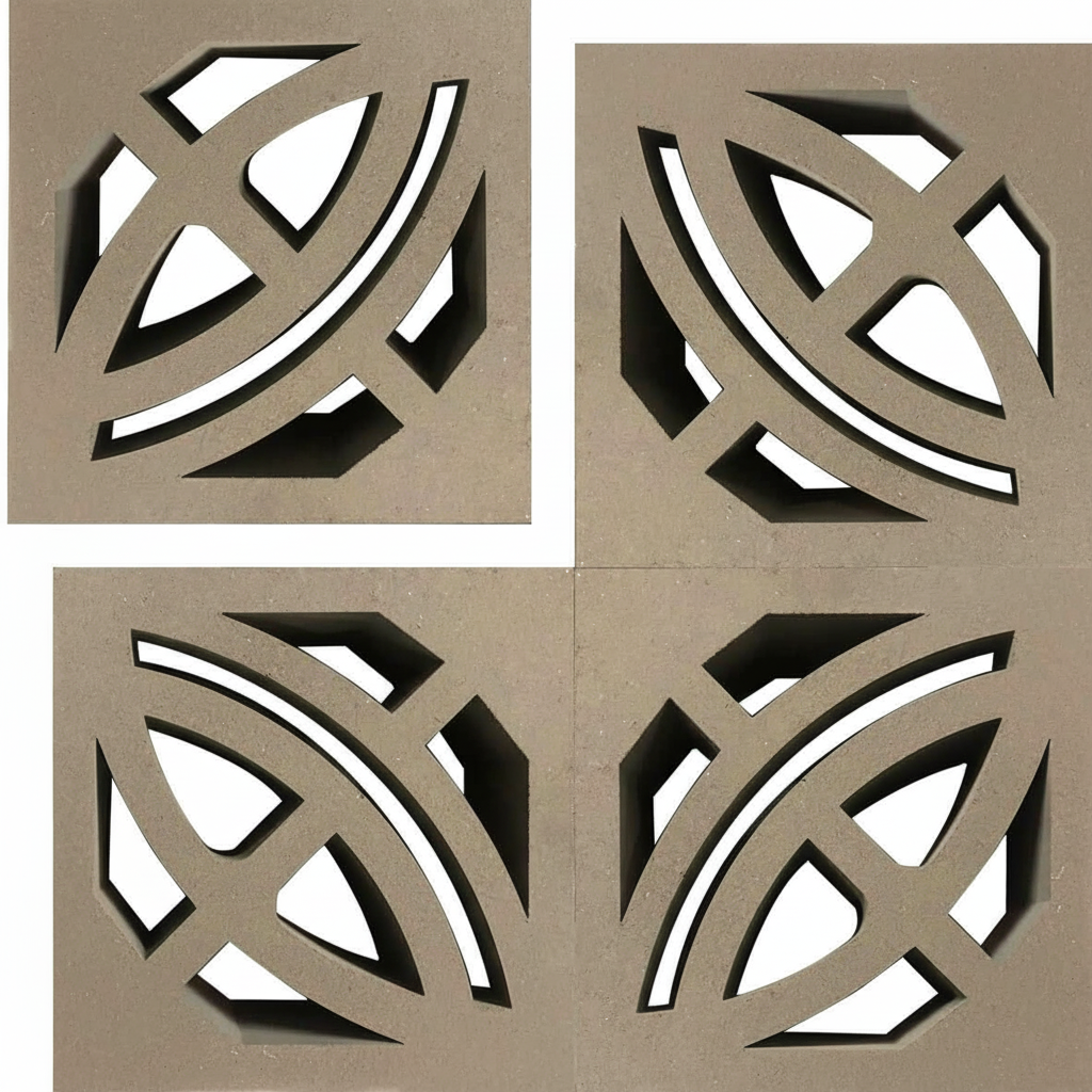 Gạch bông gió bông gió xi măng 29x29 VCB30-015 Valley - Ảnh 3