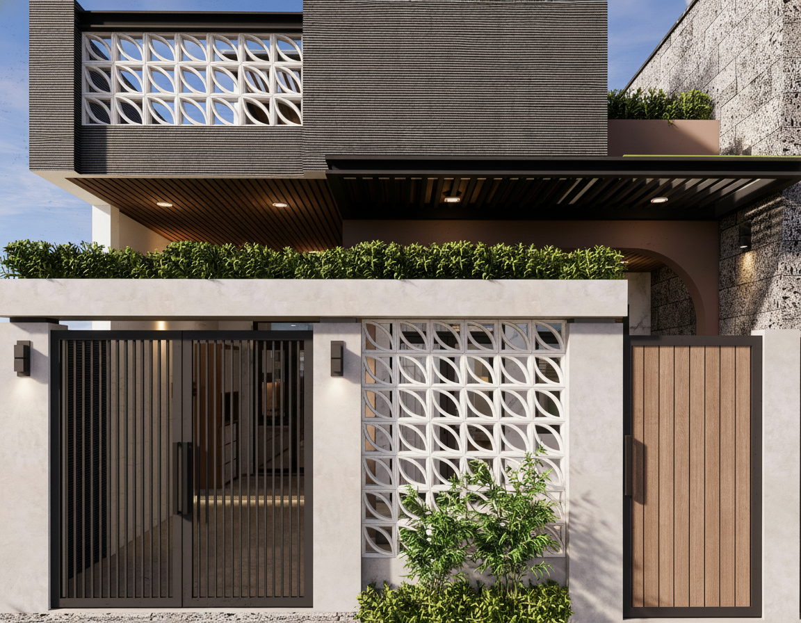 Gạch bông gió bông gió xi măng 29x29 VCB30-016 3D Leaf - Ảnh 2