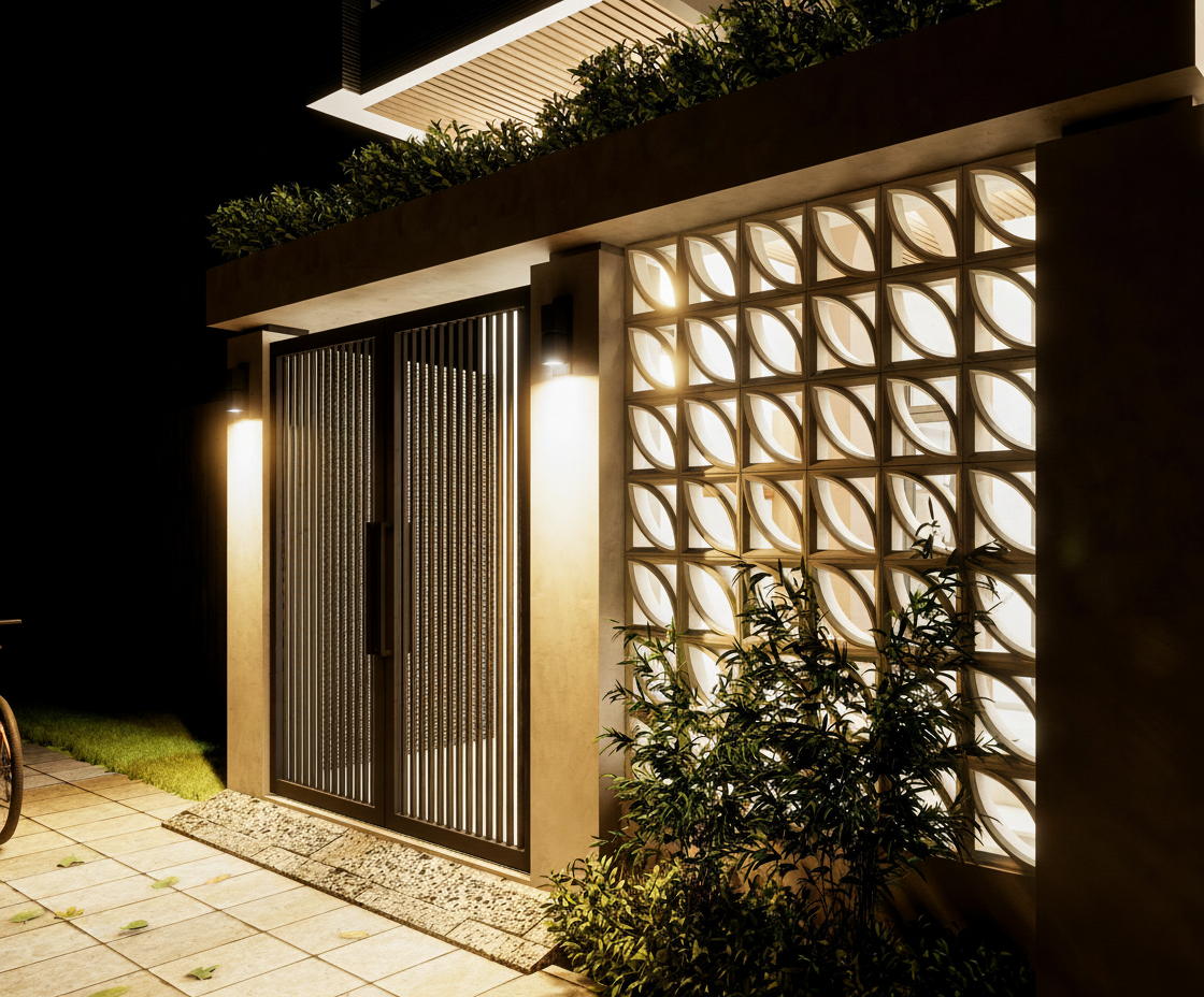 Gạch bông gió bông gió xi măng 29x29 VCB30-016 3D Leaf - Ảnh 4