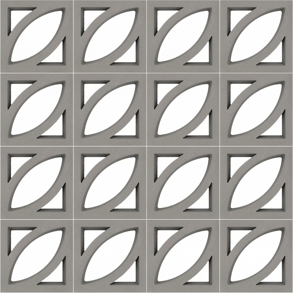 Gạch bông gió bông gió xi măng 29x29 VCB30-019 - Ảnh 3