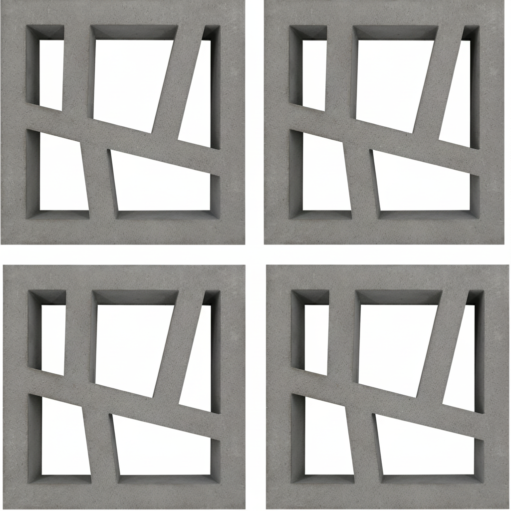 Gạch bông gió bông gió xi măng 29x29 VCB30-020 - Ảnh 4