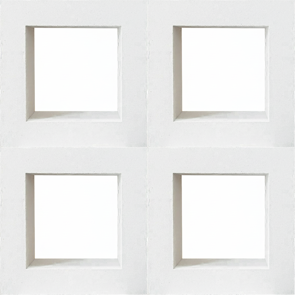 Gạch bông gió bông gió trắng 29x29 VCB30-024-1000 - Ảnh 2