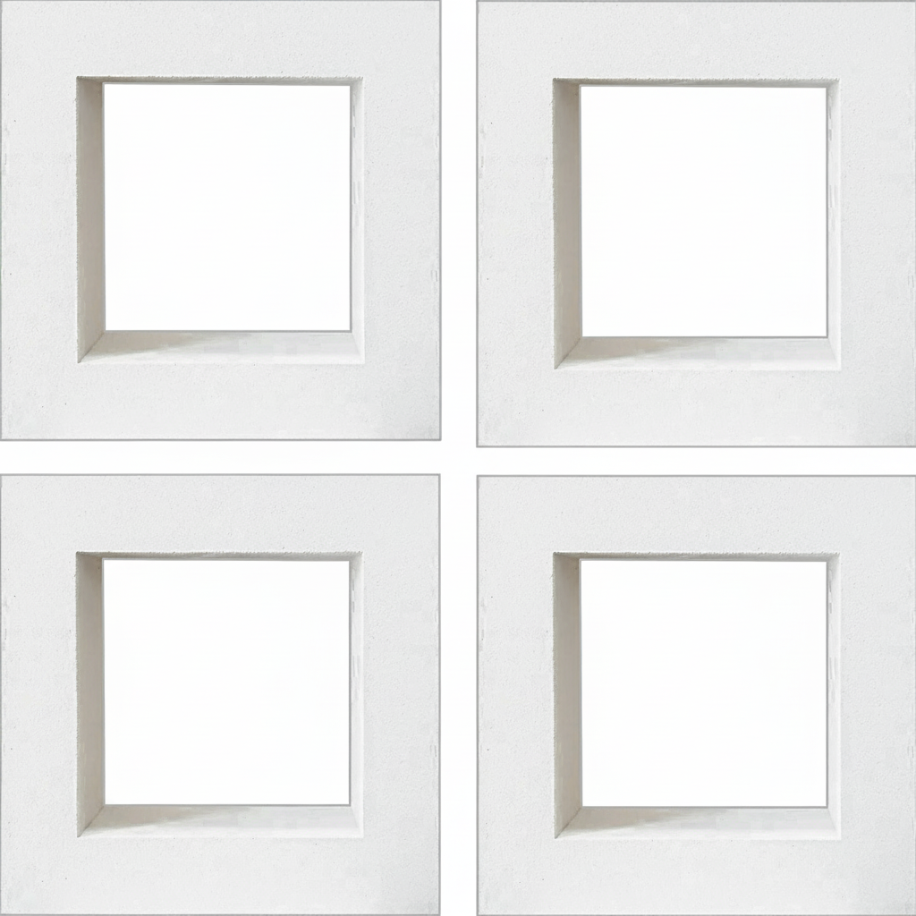 Gạch bông gió bông gió trắng 29x29 VCB30-024-1000 - Ảnh 3