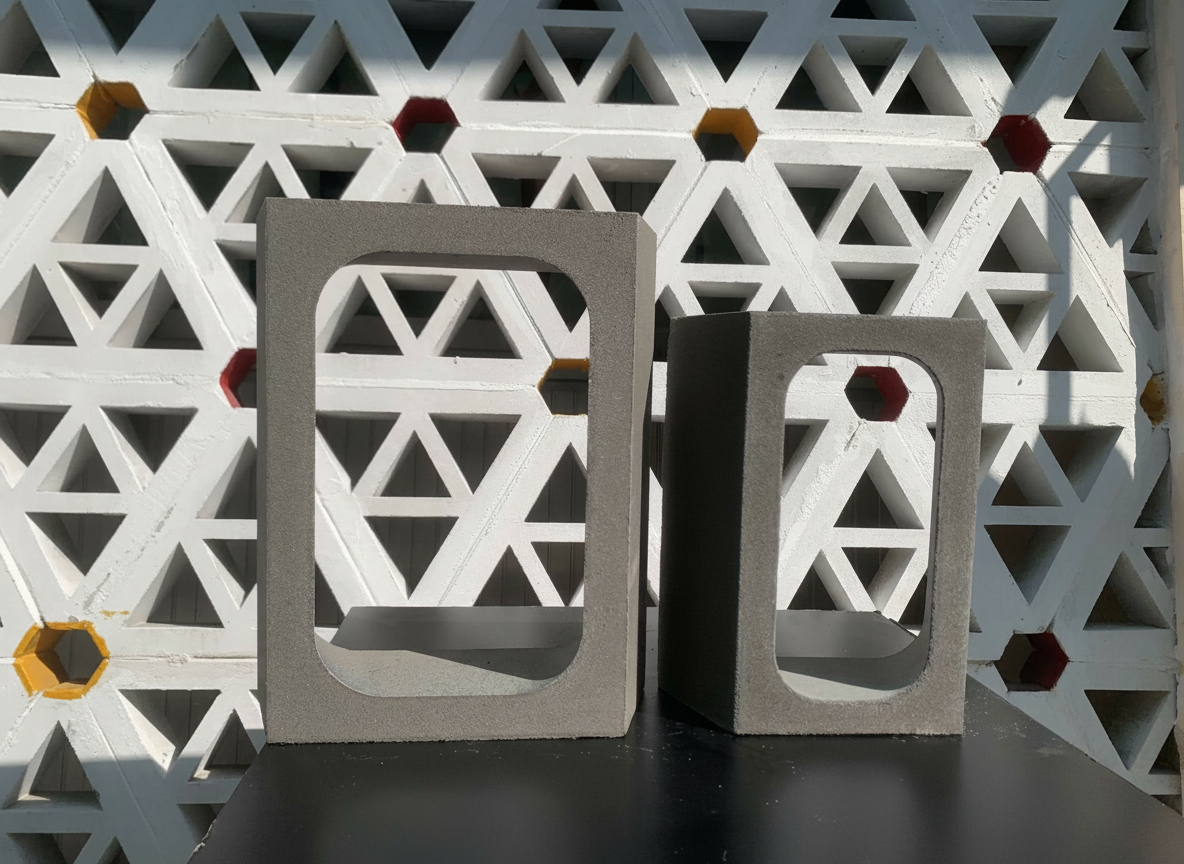 Gạch bông gió bông gió xi măng 29x24 VCBS-012 Big Pyramid - Ảnh 4