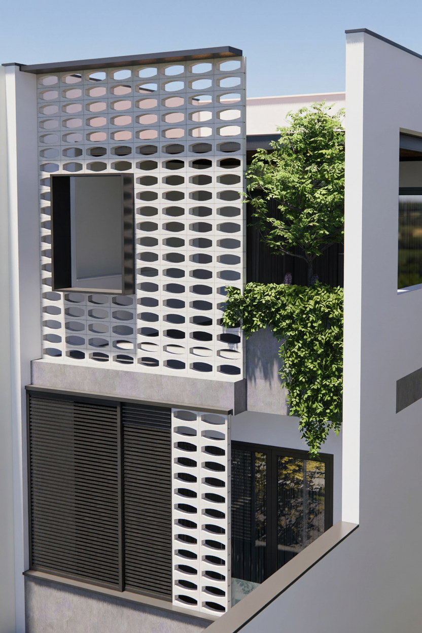 Gạch bông gió bông gió xi măng 39x19 VCBS-027 - Ảnh 2