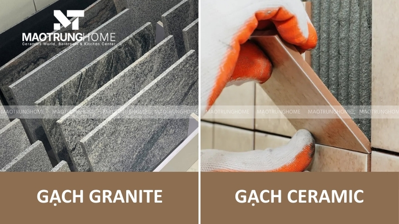 Điểm khác biệt giữa gạch granite và gạch ceramic