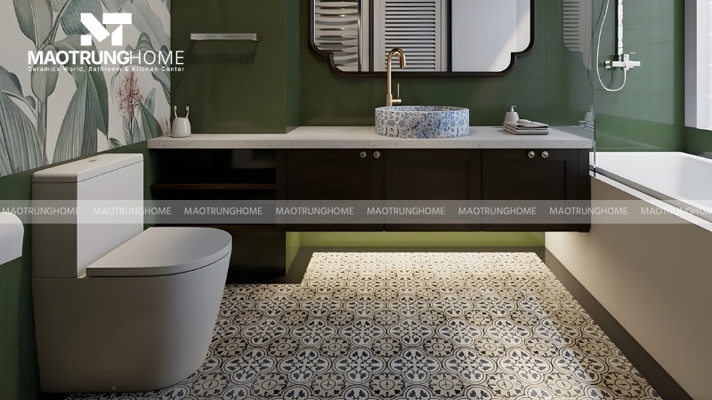 Mẫu gạch bông lát nền phòng tắm