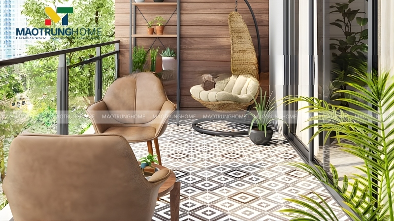 Mẫu gạch bông lát nền ban công
