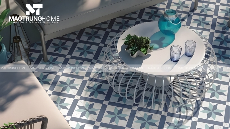 Gạch bông vẫn lát được ngoài trời