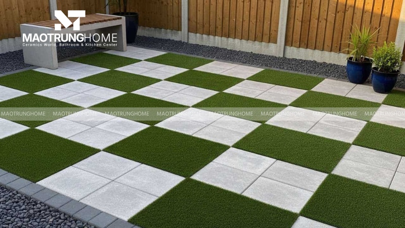 Gạch cho khu vực sân vườn và lối đi bộ (Mẫu 7)