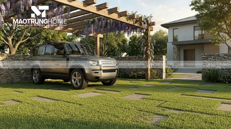 Gạch cho khu vực gara ô tô ngoài trời (Mẫu 7)