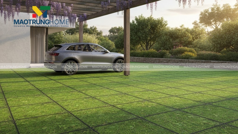 Gạch cho khu vực gara ô tô ngoài trời (Mẫu 6)