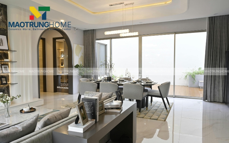 Lựa chọn gạch vân đá 40x40 dẫn đầu xu hướng thiết kế 2025