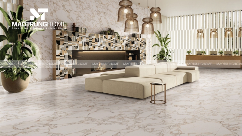 Gạch lát nền 60x120 có ốp tường được