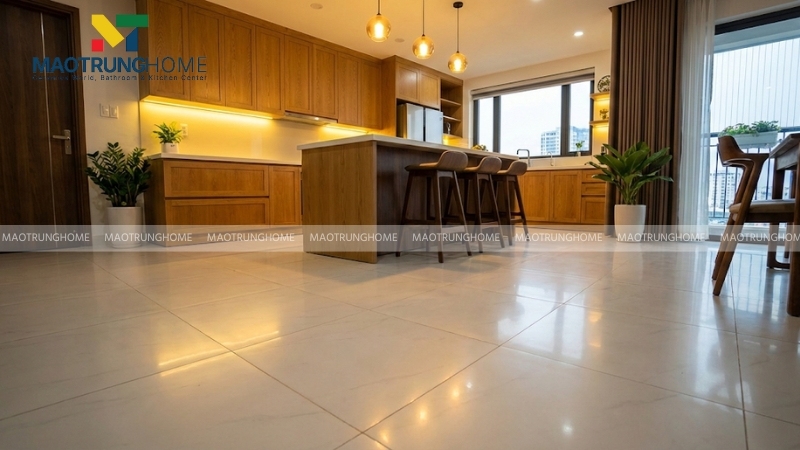 Gia chủ mệnh Thổ hoàn toàn có thể lát gạch màu trắng