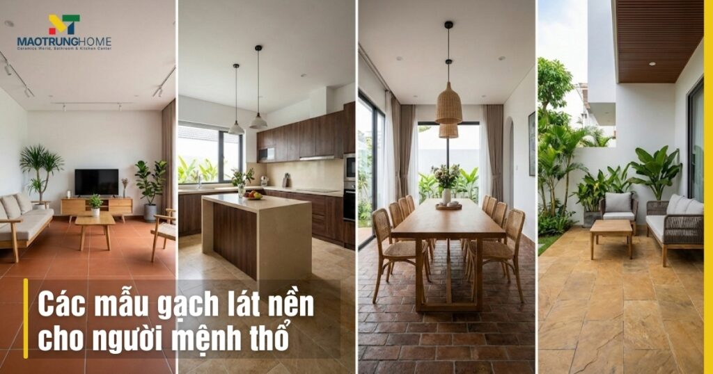 Các mẫu gạch lát nền cho người mệnh thổ đẹp và hợp phong thủy 2026